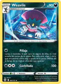 Weavile, Astros Brillantes Nº 087 Normal
