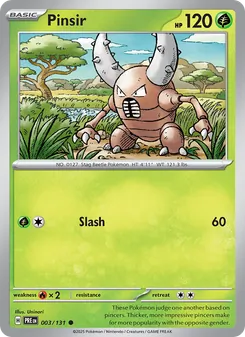 Pinsir, Prismatic Evolutions No. 003