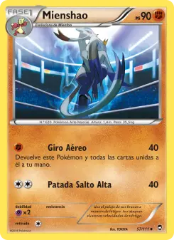 Mienshao, Puños Furiosos No. 57 Normal