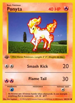 Ponyta, Base Set No. 60 Normal