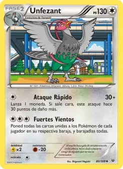 Unfezant, Cielos Rugientes No. 80 Normal