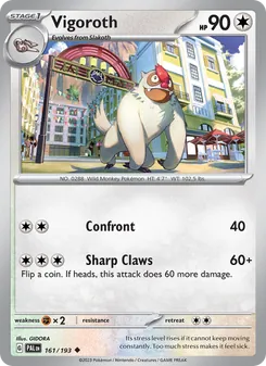 Vigoroth, Paldea Evolved No. 161 Normal