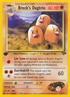 Brock's Dugtrio, Gym Challenge No. 22 Normal