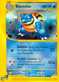 Blastoise, Expedition Base Set No. 36 Normal