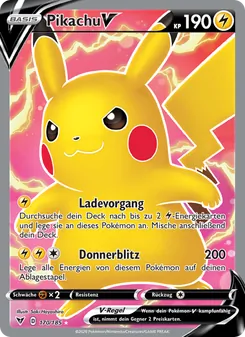 Pikachu V, Farbenschock No. 170 Holo