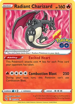 Radiant Charizard, Pokémon GO No. 011