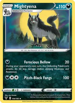 Mightyena, Vivid Voltage No. 104 Normal
