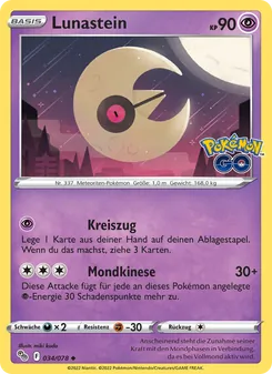 Lunastein, Pokémon GO Nº 034 Normal