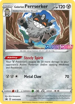 Galarian Perrserker, SWSH Black Star Promos No. SWSH008