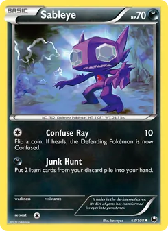 Sableye, Dark Explorers Nº 62 Normal