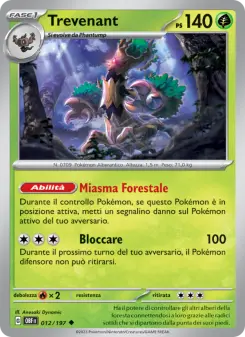 Trevenant, Ossidiana Infuocata Nº 012 Normal
