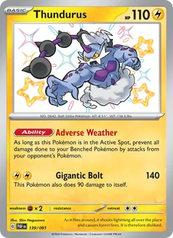 Thundurus, Paldean Fates No. 139 Holo