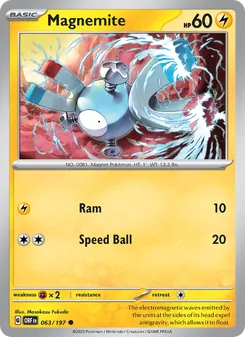Magnemite, Obsidian Flames No. 063 Normal
