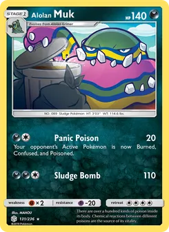 Alolan Muk, Cosmic Eclipse Nº 131 Normal