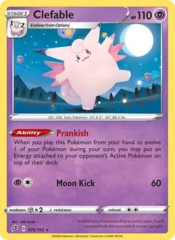Clefable, Rebel Clash No. 75 Holo