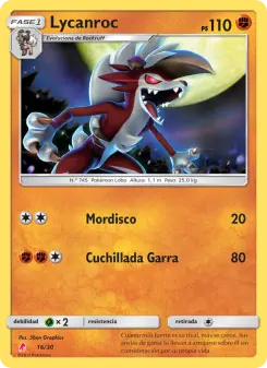 Lycanroc, Kit de Entrenador Sol y Luna (Lycanroc) No. 16 Normal