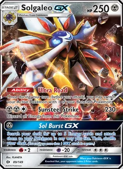 Solgaleo GX, Sun & Moon No. 89 Normal