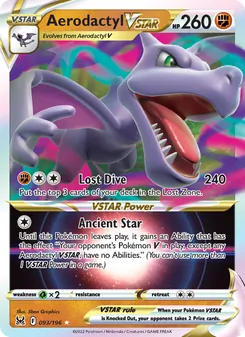 Aerodactyl VSTAR, Lost Origin No. 093 Holo