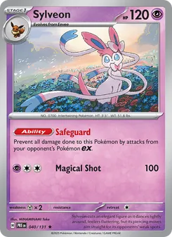 Sylveon, Prismatic Evolutions No. 040 Holo