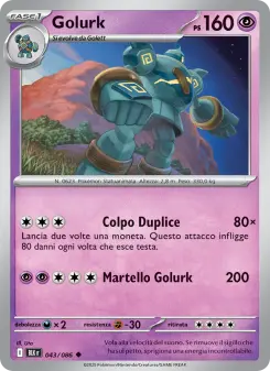 Golurk, Luce Nera No. 043 Normal