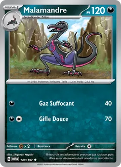 Malamandre, Flammes Obsidiennes Nº 140 Normal