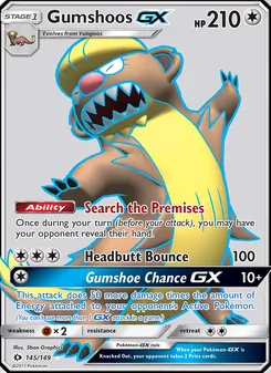 Gumshoos GX, Sun & Moon No. 145 Normal