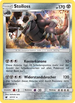 Stolloss, Aufziehen der Sturmröte No. 67 Normal
