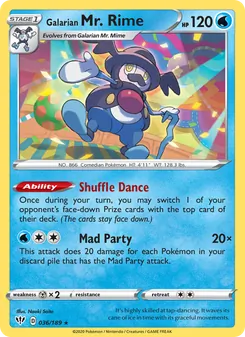 Galarian Mr. Rime, Darkness Ablaze Nº 36 Normal