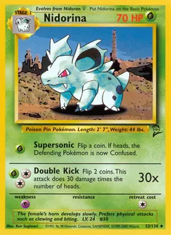 Nidorina, Base Set 2 No. 53 Normal