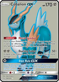 Cobalion GX, Team Up Nº 168 Normal
