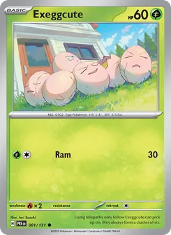 Exeggcute, Prismatic Evolutions No. 001 Normal
