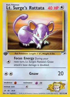 Lt. Surge's Rattata, Gym Heroes Nº 82 Normal