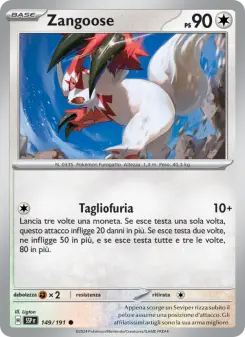Zangoose, Scintille Folgoranti No. 149 Normal
