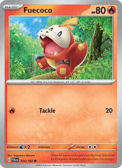 Fuecoco, Paldea Evolved No. 034 Normal