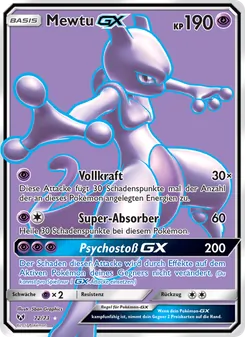 Mewtu GX, Schimmernde Legenden Nº 72 Normal