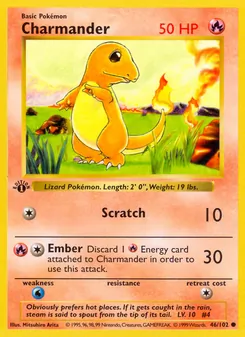 Charmander, Base Set Nº 46 Normal
