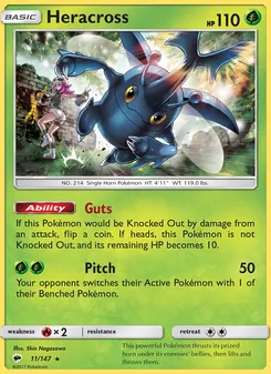 Heracross, Burning Shadows Nº 11 Normal