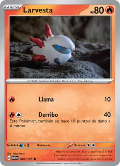 Larvesta, Llamas Obsidianas No. 040 Normal