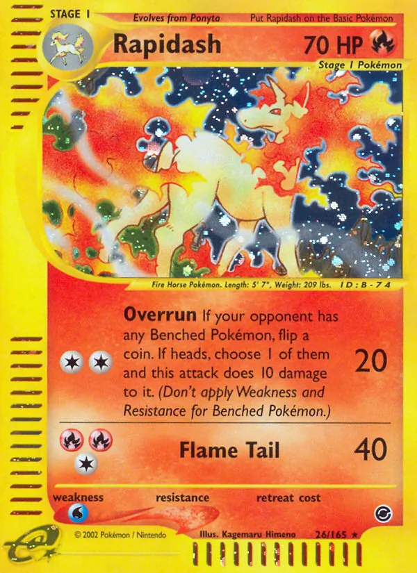 Rapidash, Expedition Base Set Nº 26