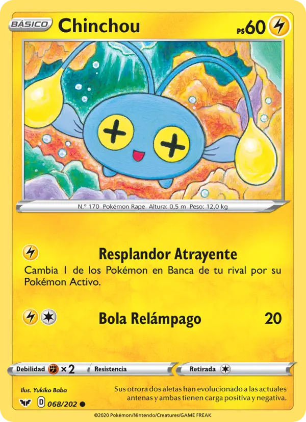 Chinchou, Espada y Escudo Nº 68