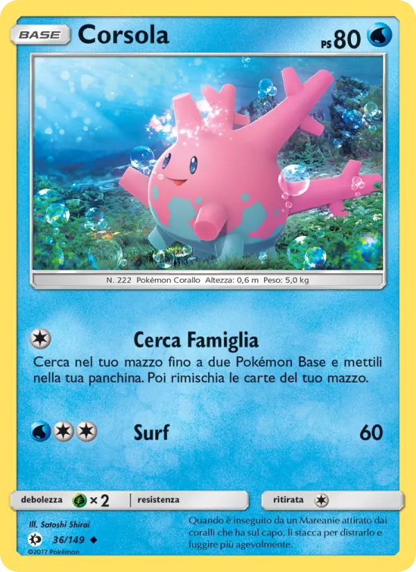 Corsola, Sole e Luna No. 36