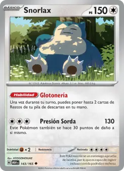 Snorlax, 151 Nº 143 Normal