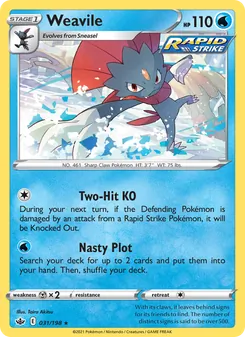 Weavile, Chilling Reign Nº 31 Holo