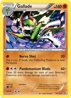 Gallade, Legendary Treasures Nº 81 Normal