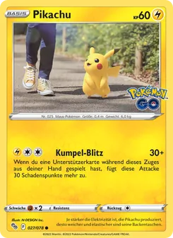 Pikachu, Pokémon GO No. 027 Normal