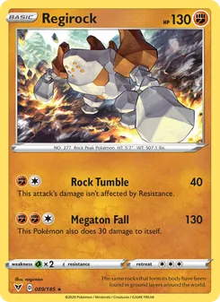 Regirock, Vivid Voltage No. 89 Holo