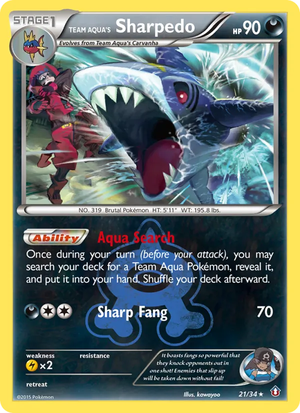 Team Aqua's Sharpedo, Double Crisis Nº 21