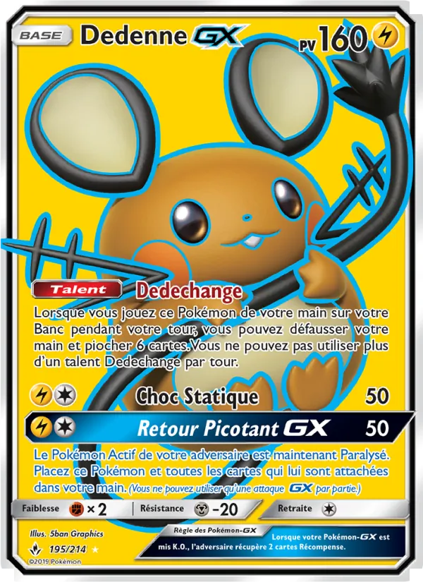 Dedenne GX, Alliance Infaillible No. 195