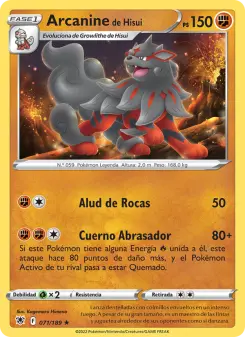 Arcanine de Hisui, Resplandor Astral Nº 071 Normal