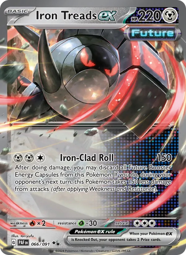 Iron Treads ex, Paldean Fates Nº 066